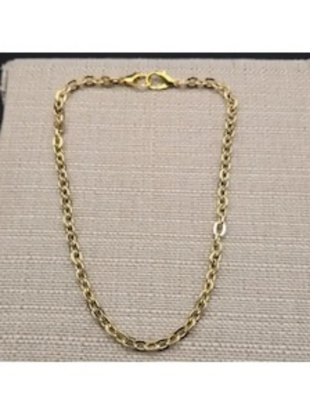 18 Inch Gold Plated Puffed Mariner Anchor Chain Necklace A8287